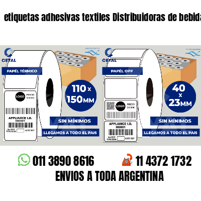 etiquetas adhesivas textiles Distribuidoras de bebidas