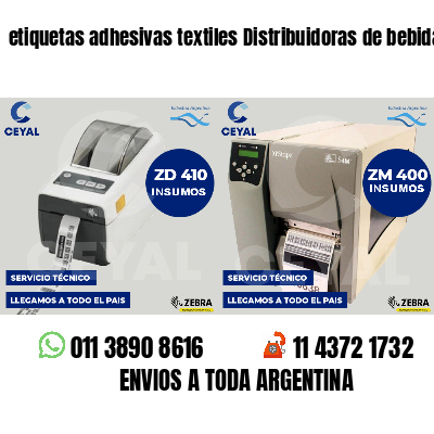 etiquetas adhesivas textiles Distribuidoras de bebidas