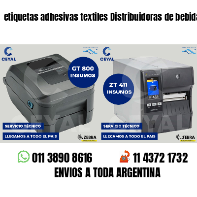 etiquetas adhesivas textiles Distribuidoras de bebidas
