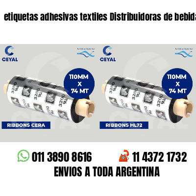 etiquetas adhesivas textiles Distribuidoras de bebidas