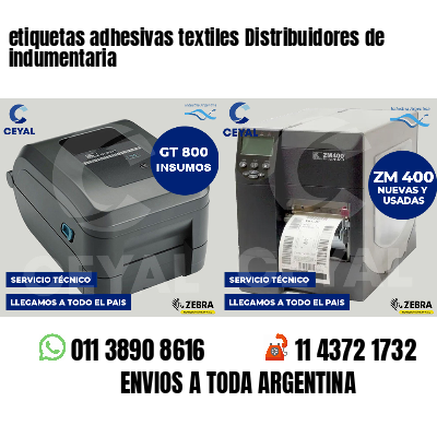 etiquetas adhesivas textiles Distribuidores de indumentaria