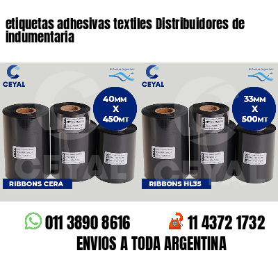 etiquetas adhesivas textiles Distribuidores de indumentaria