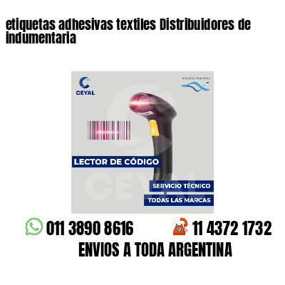etiquetas adhesivas textiles Distribuidores de indumentaria