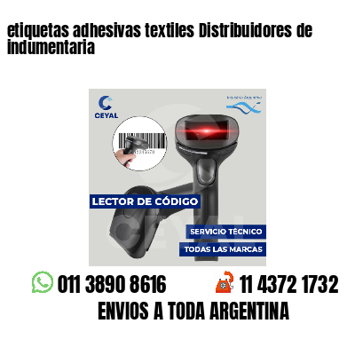 etiquetas adhesivas textiles Distribuidores de indumentaria