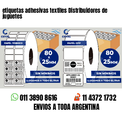 etiquetas adhesivas textiles Distribuidores de juguetes