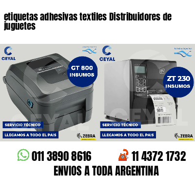 etiquetas adhesivas textiles Distribuidores de juguetes