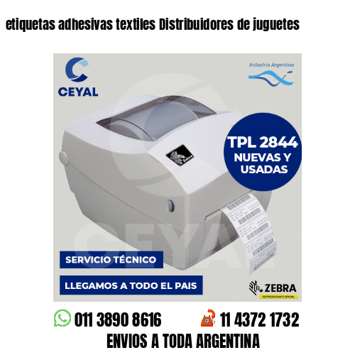 etiquetas adhesivas textiles Distribuidores de juguetes