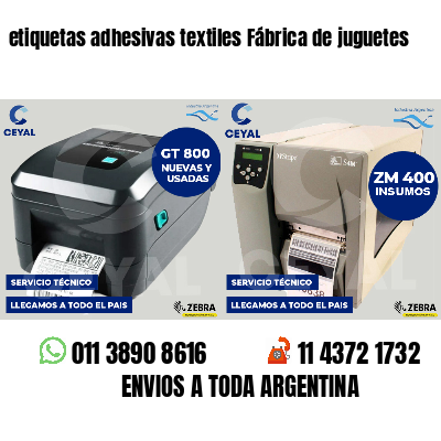 etiquetas adhesivas textiles Fábrica de juguetes