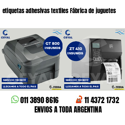 etiquetas adhesivas textiles Fábrica de juguetes