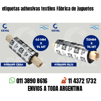 etiquetas adhesivas textiles Fábrica de juguetes