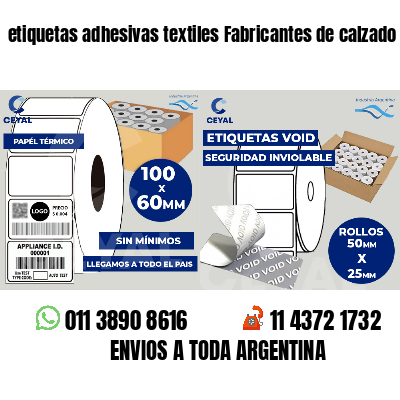 etiquetas adhesivas textiles Fabricantes de calzado