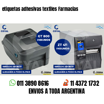 etiquetas adhesivas textiles Farmacias