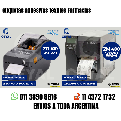 etiquetas adhesivas textiles Farmacias