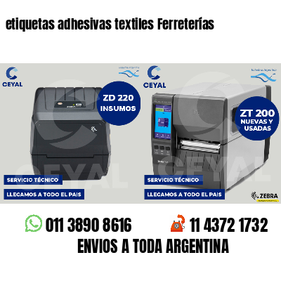 etiquetas adhesivas textiles Ferreterías
