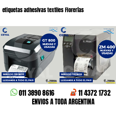 etiquetas adhesivas textiles Florerías