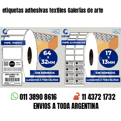 etiquetas adhesivas textiles Galerías de arte