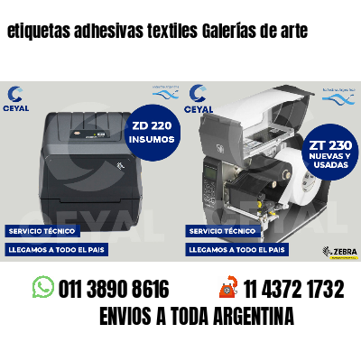 etiquetas adhesivas textiles Galerías de arte
