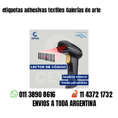 etiquetas adhesivas textiles Galerías de arte