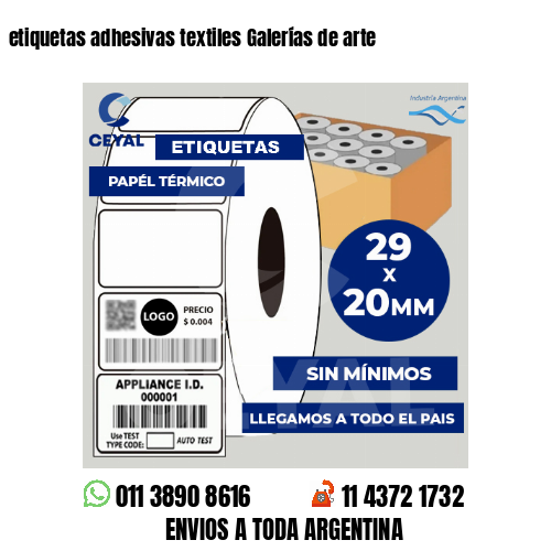 etiquetas adhesivas textiles Galerías de arte