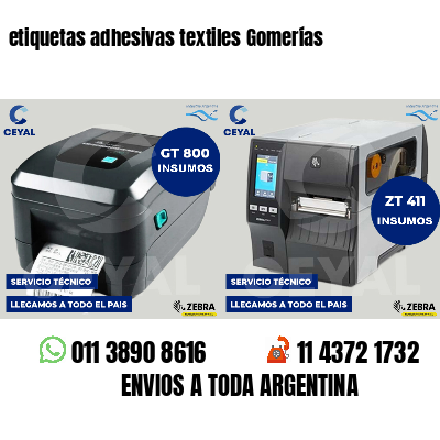 etiquetas adhesivas textiles Gomerías