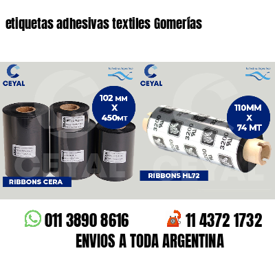 etiquetas adhesivas textiles Gomerías