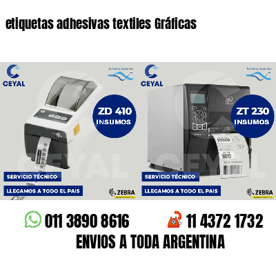 etiquetas adhesivas textiles Gráficas