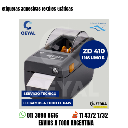 etiquetas adhesivas textiles Gráficas