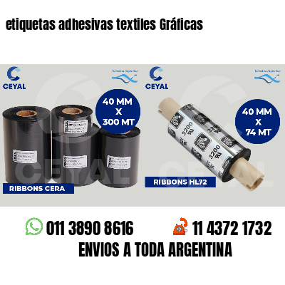 etiquetas adhesivas textiles Gráficas