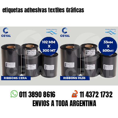 etiquetas adhesivas textiles Gráficas