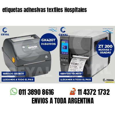 etiquetas adhesivas textiles Hospitales