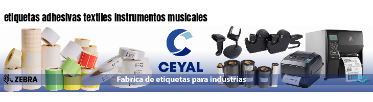 etiquetas adhesivas textiles Instrumentos musicales