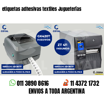 etiquetas adhesivas textiles Jugueterías