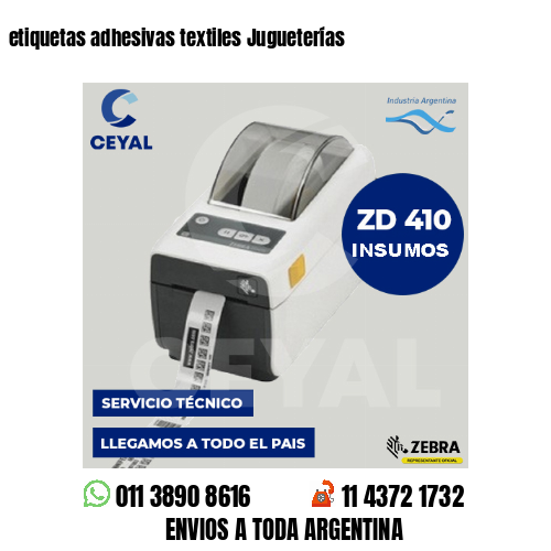 etiquetas adhesivas textiles Jugueterías