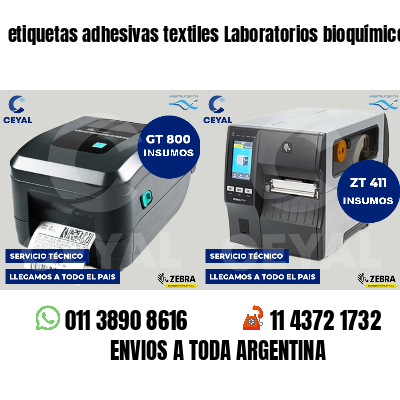 etiquetas adhesivas textiles Laboratorios bioquímicos
