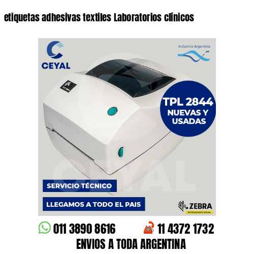 etiquetas adhesivas textiles Laboratorios clínicos