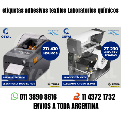 etiquetas adhesivas textiles Laboratorios químicos
