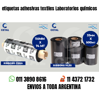 etiquetas adhesivas textiles Laboratorios químicos