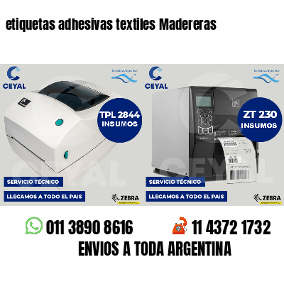 etiquetas adhesivas textiles Madereras