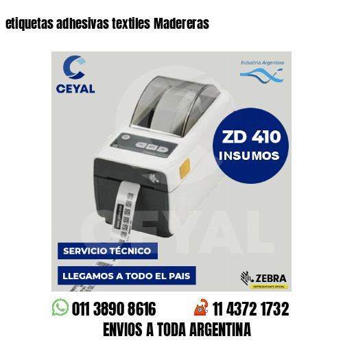 etiquetas adhesivas textiles Madereras