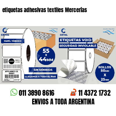etiquetas adhesivas textiles Mercerías