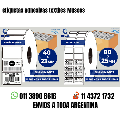 etiquetas adhesivas textiles Museos