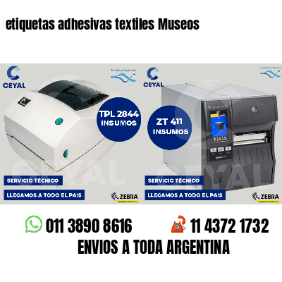 etiquetas adhesivas textiles Museos