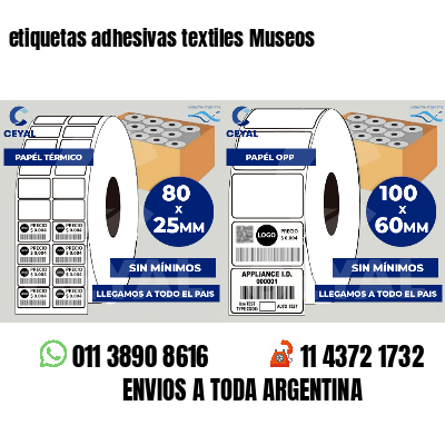 etiquetas adhesivas textiles Museos