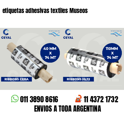 etiquetas adhesivas textiles Museos