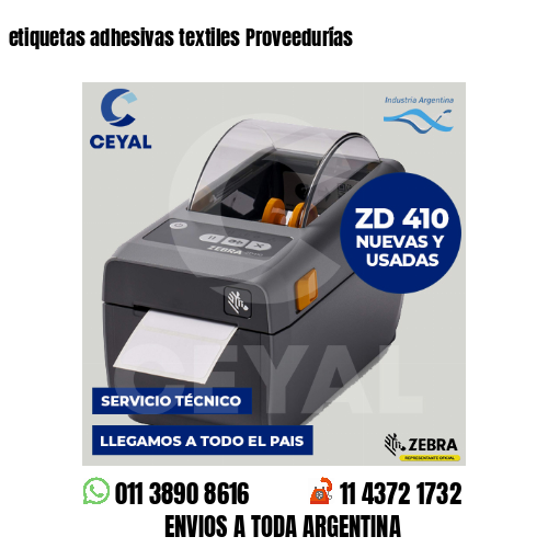 etiquetas adhesivas textiles Proveedurías