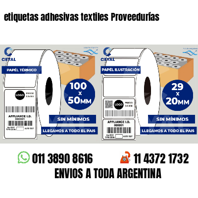 etiquetas adhesivas textiles Proveedurías
