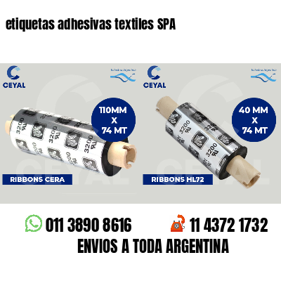 etiquetas adhesivas textiles SPA