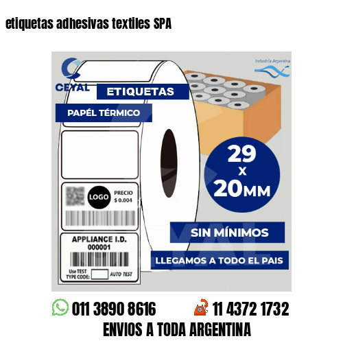 etiquetas adhesivas textiles SPA