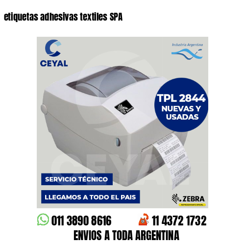etiquetas adhesivas textiles SPA