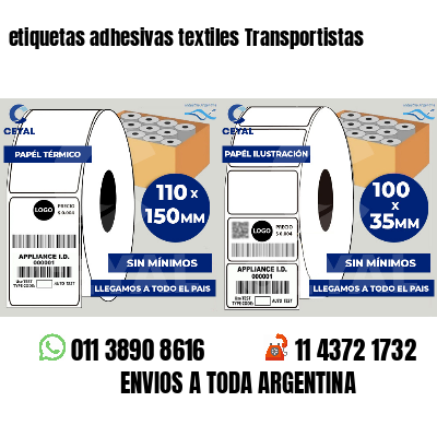 etiquetas adhesivas textiles Transportistas